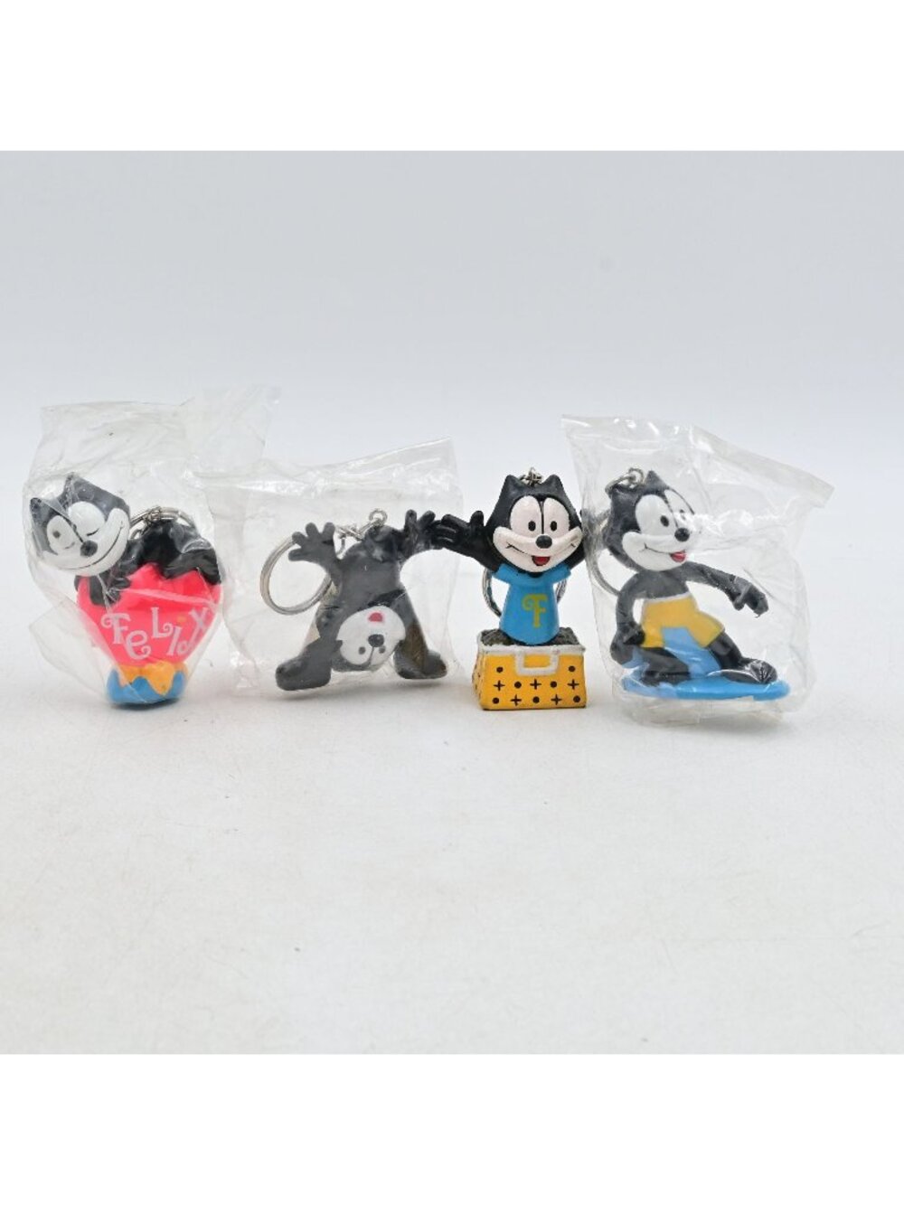 Felix The Cat Keychain Set Of 4 Cartoon Toy Collectible Figures